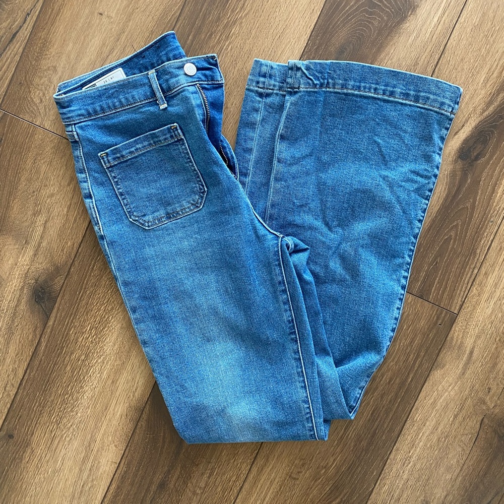 Gap High Rise Flare Jeans with Square Pocket